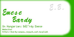 emese bardy business card